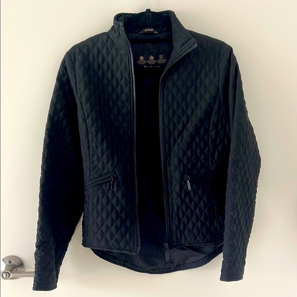 Barbour Equestrian Black Quilted Jacket NWOT